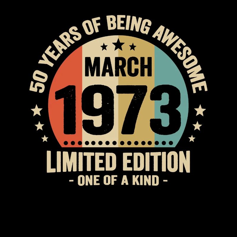 Anniversaire Vintage Idée Cadeau Mars 50