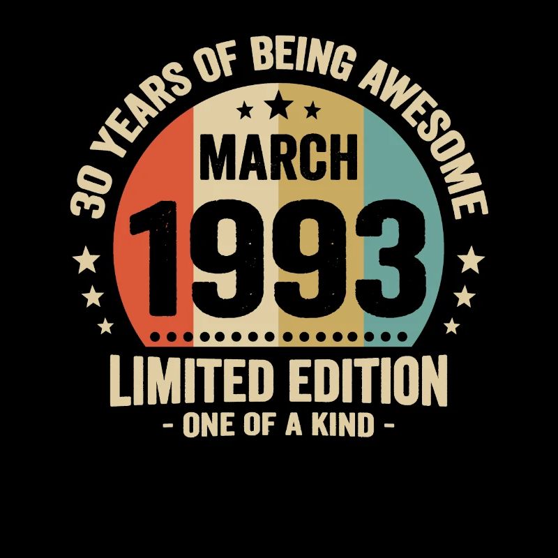 Anniversaire Vintage Idée Cadeau Mars 30