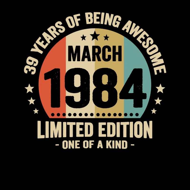 Anniversaire Vintage Idée Cadeau Mars 39