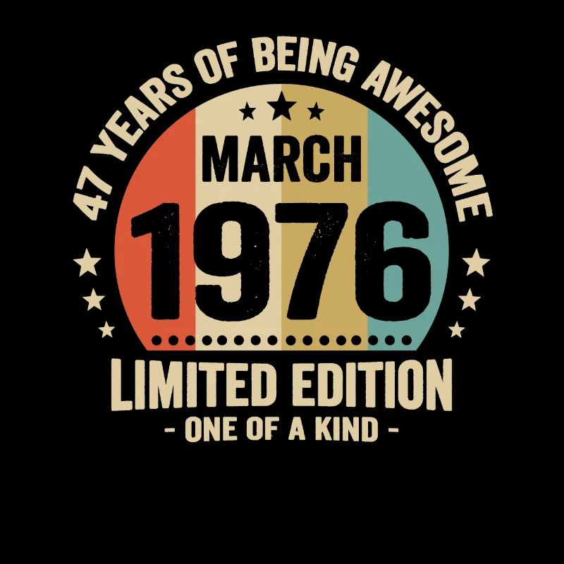 Anniversaire Vintage Idée Cadeau Mars 47