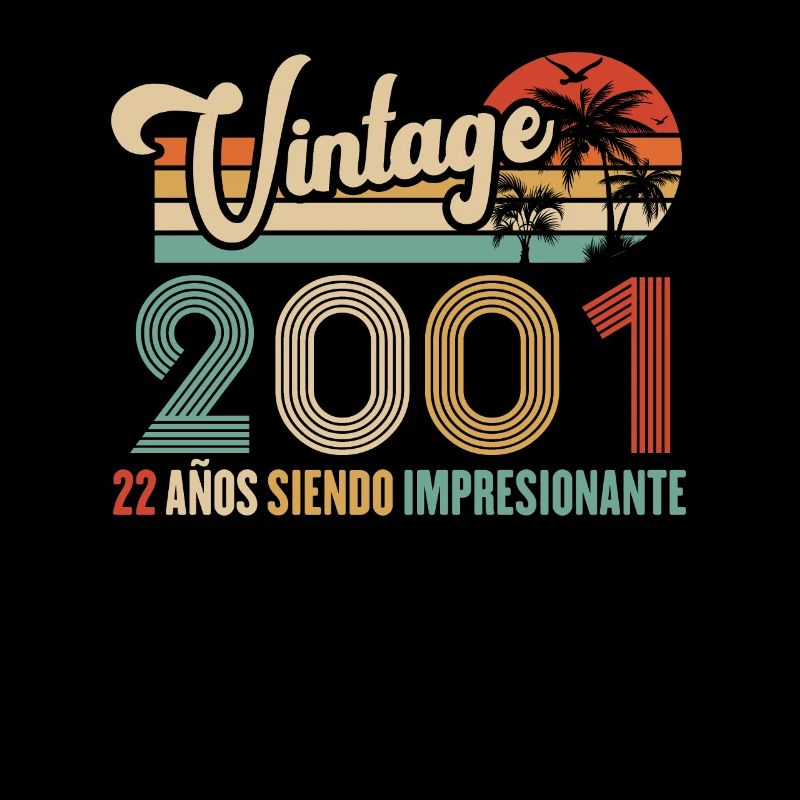Vintage 2001 Anniversaire 22 ans D'être Awesome