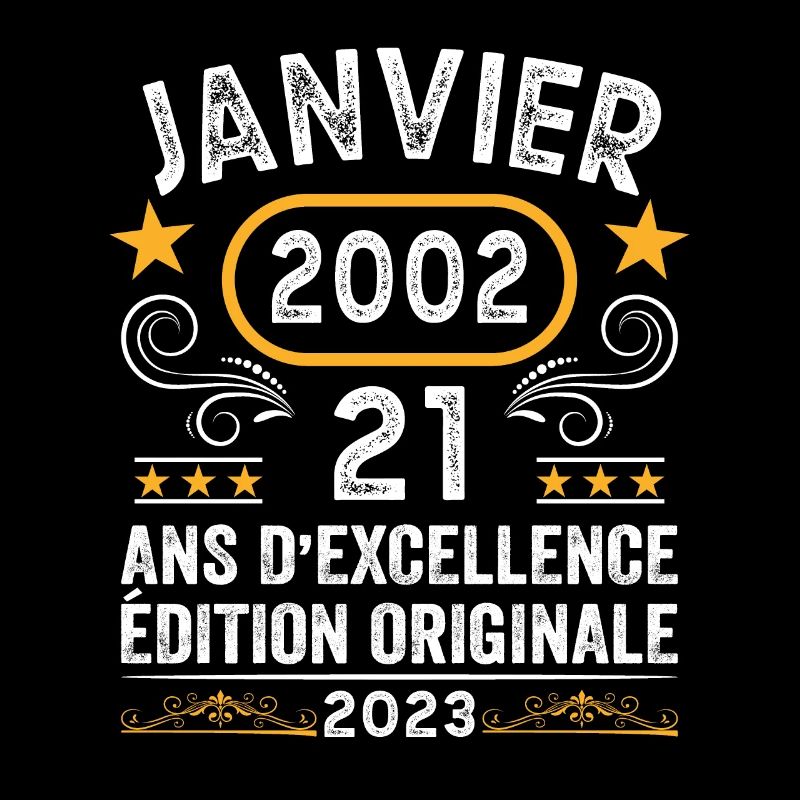 Anniversaire Vintage Idée Cadeau Janvier 2002 21