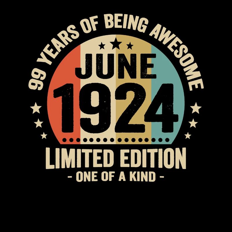 June 1924 99 years anniversary vintage gift idea