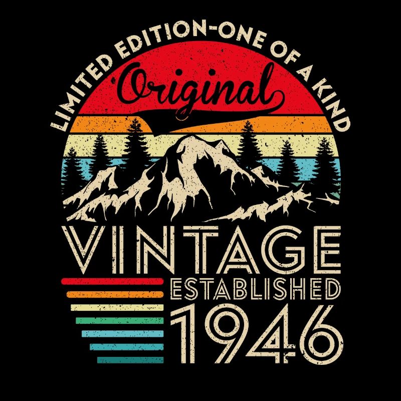 Original vintage established in 1946 anniversary