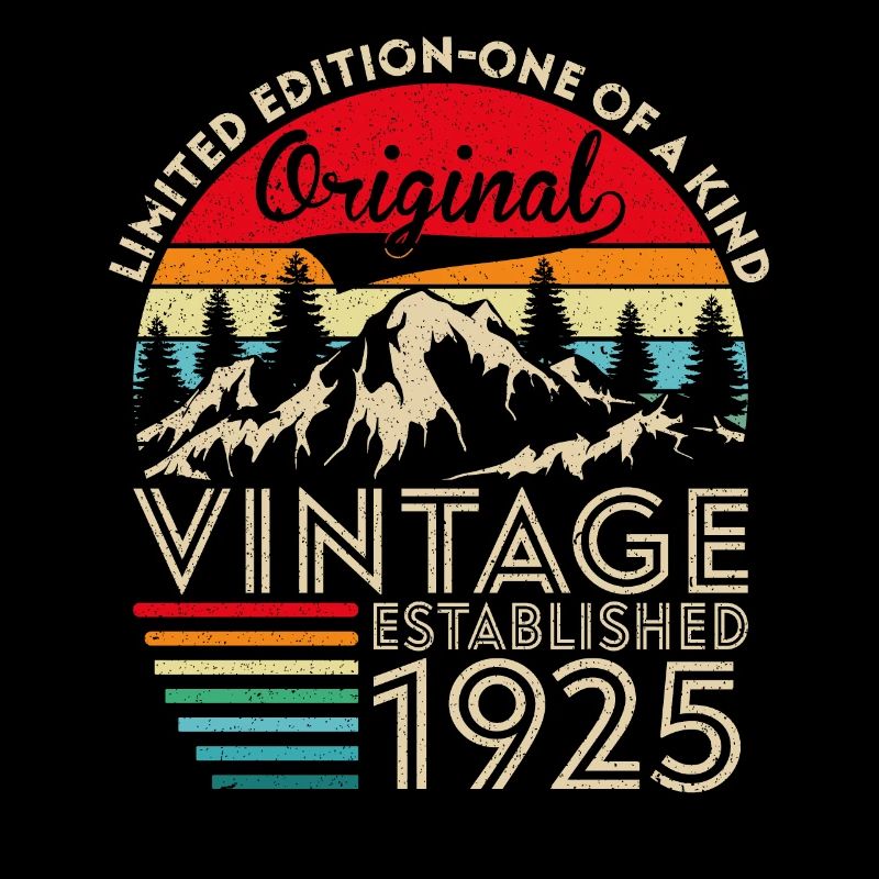 Original Vintage Établi En 1925 Anniversaire