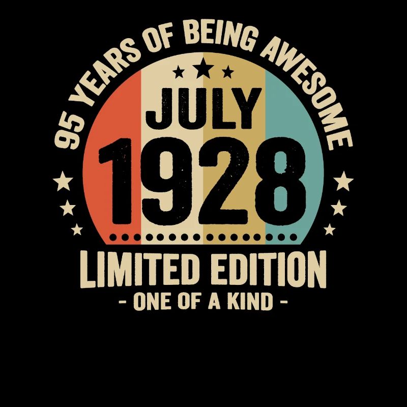 July 1928 95 Years Anniversary Vintage Gift