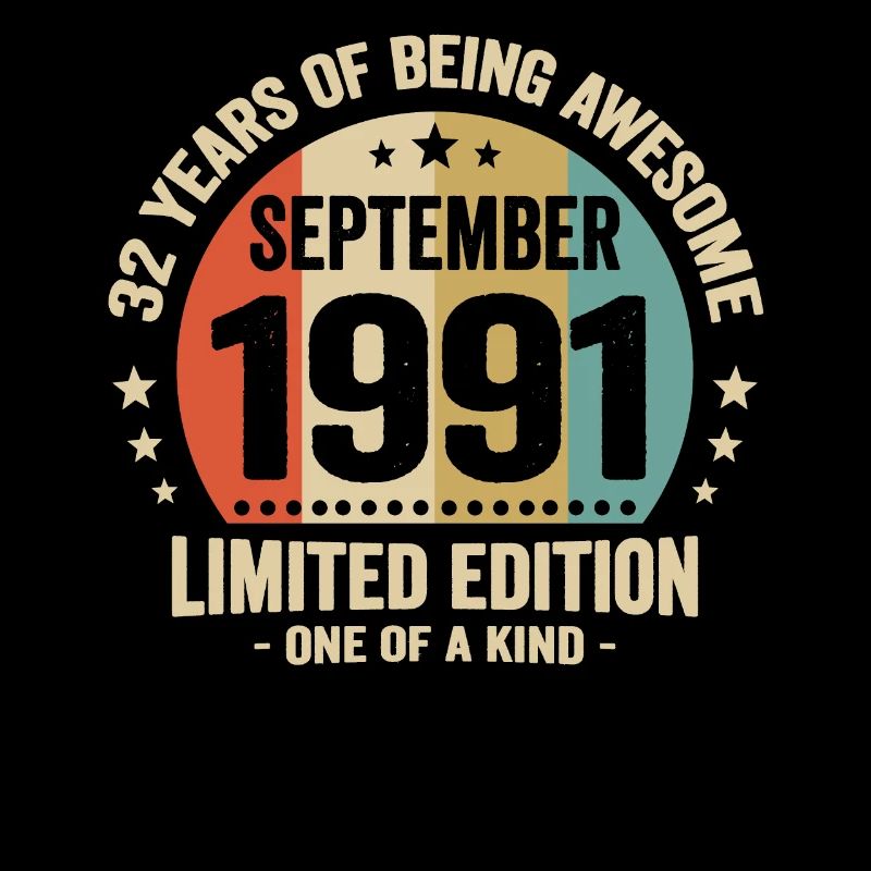 September 1991 32 Years Anniversary Vintage Gift