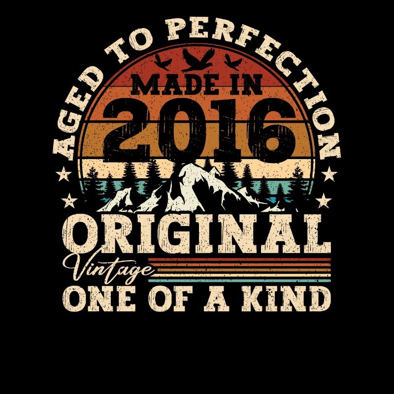 Geboren 2016 Vintage Geburtstag Retro Geschenk