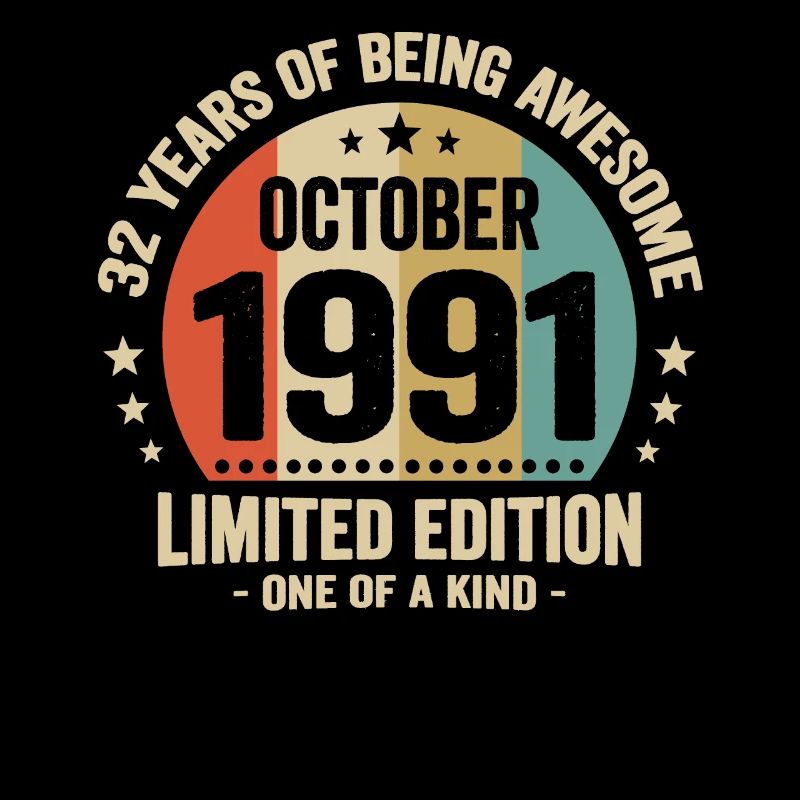 October 1991 32 Years Anniversary Vintage Gift