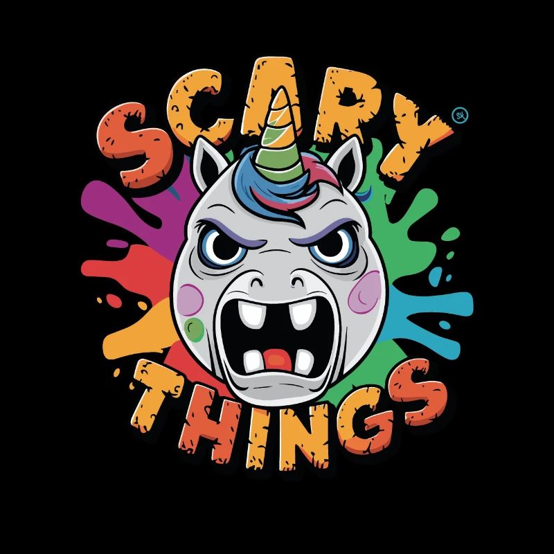 Einhorn - Skull, Skelett, Comicstyle