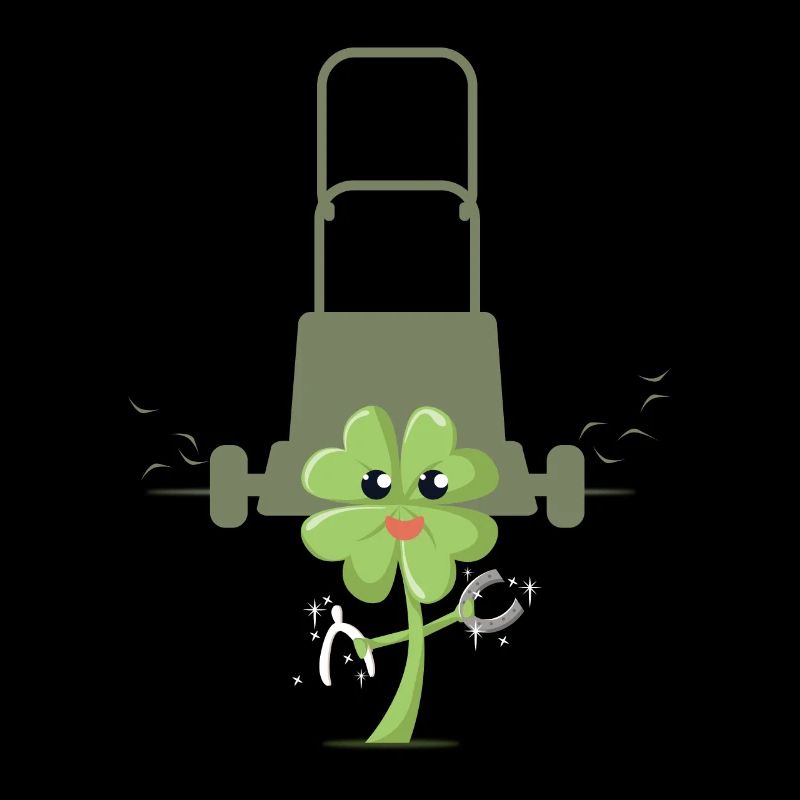 A shamrock is mowed
