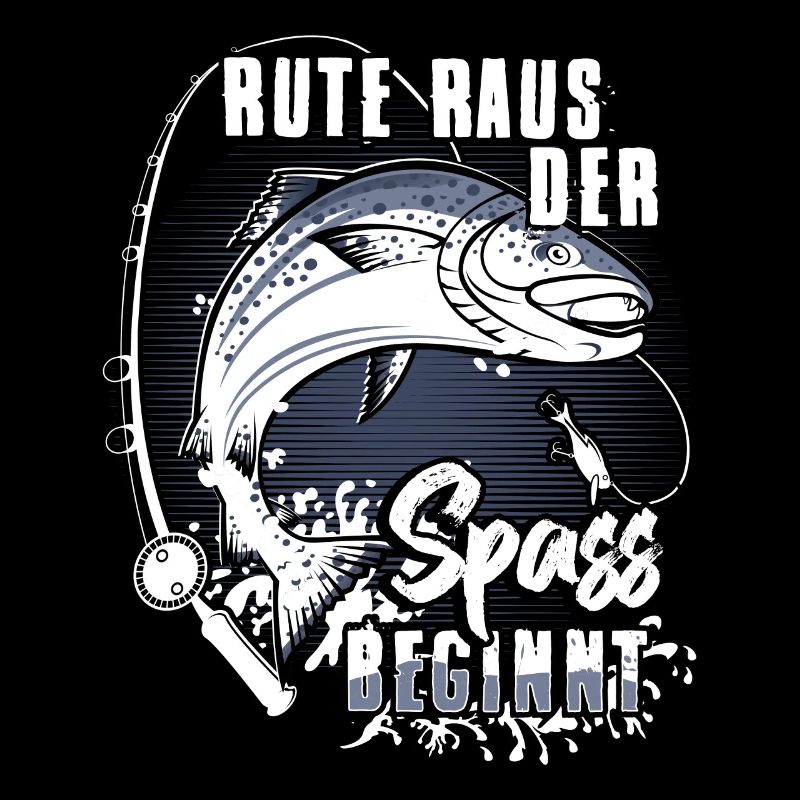 Rute Raus Der Spass Beginnt Angler Fische Geschenk
