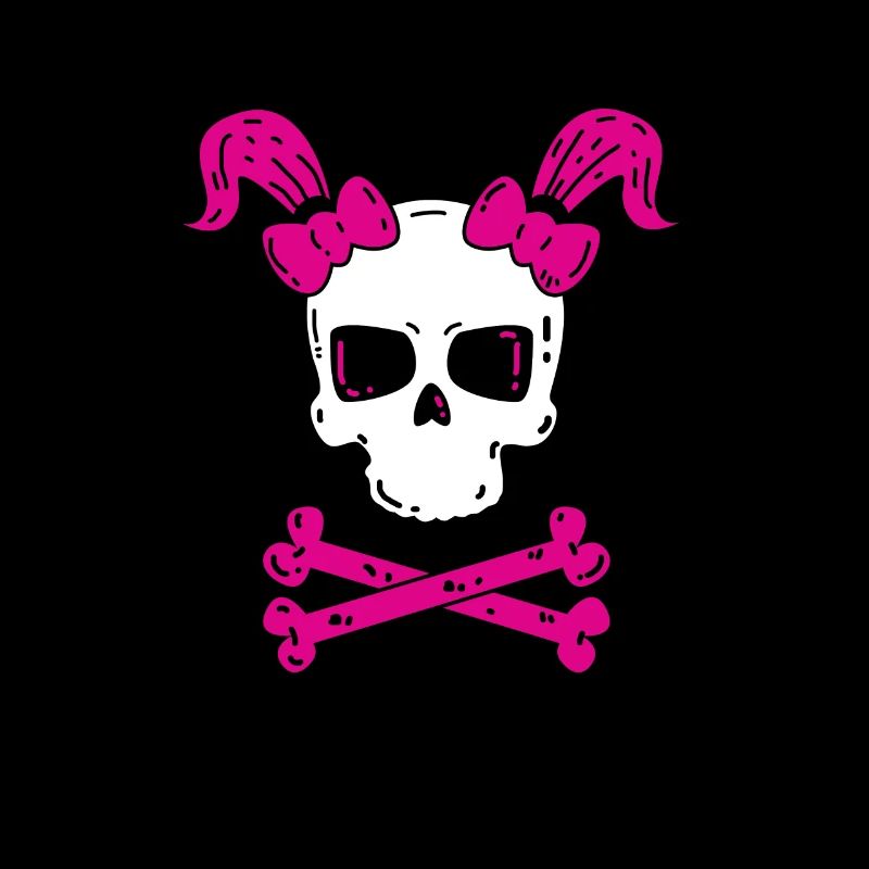 Skull with braids - Halloween