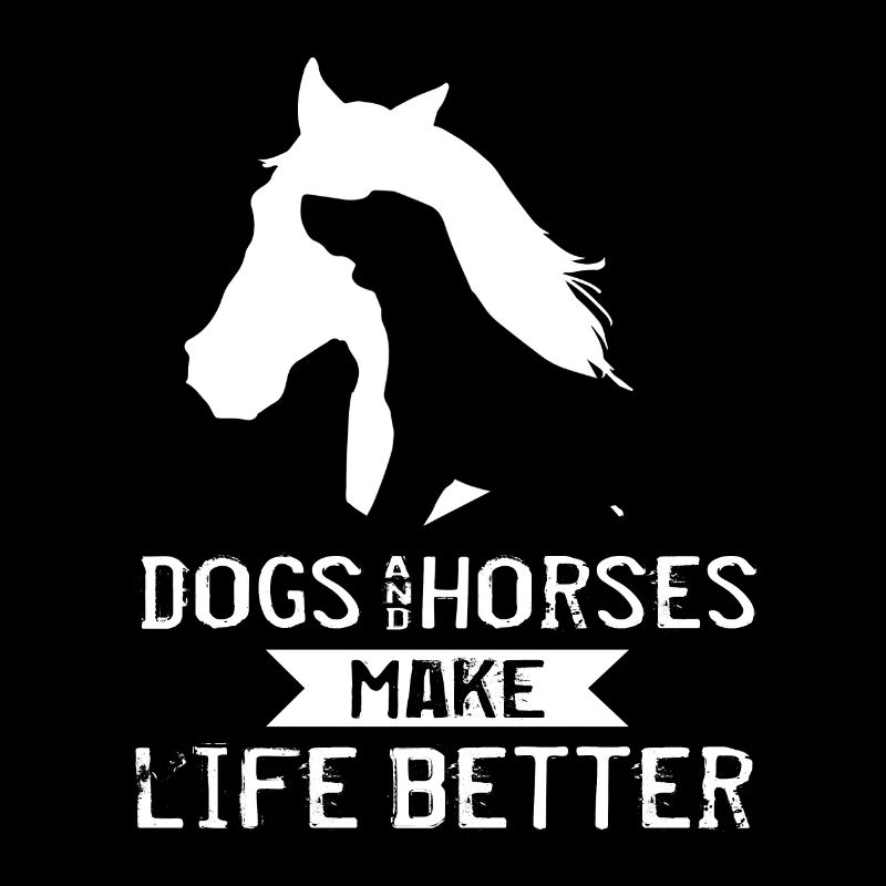 Chiens chevaux cavalier disant cadeau