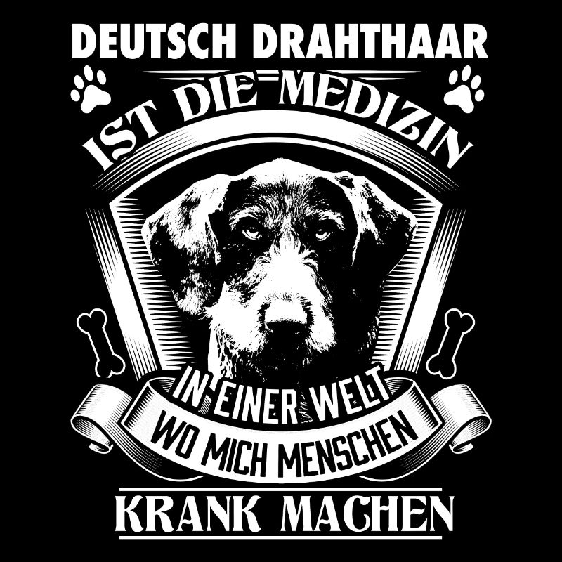 Deutsch Drahthaar Hund Hunde Geschenk