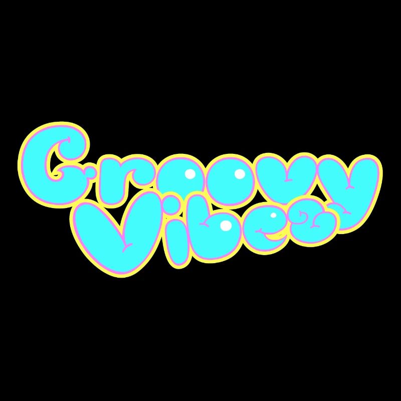 Groovy Vibes Saying Comic Retro Funny Gift