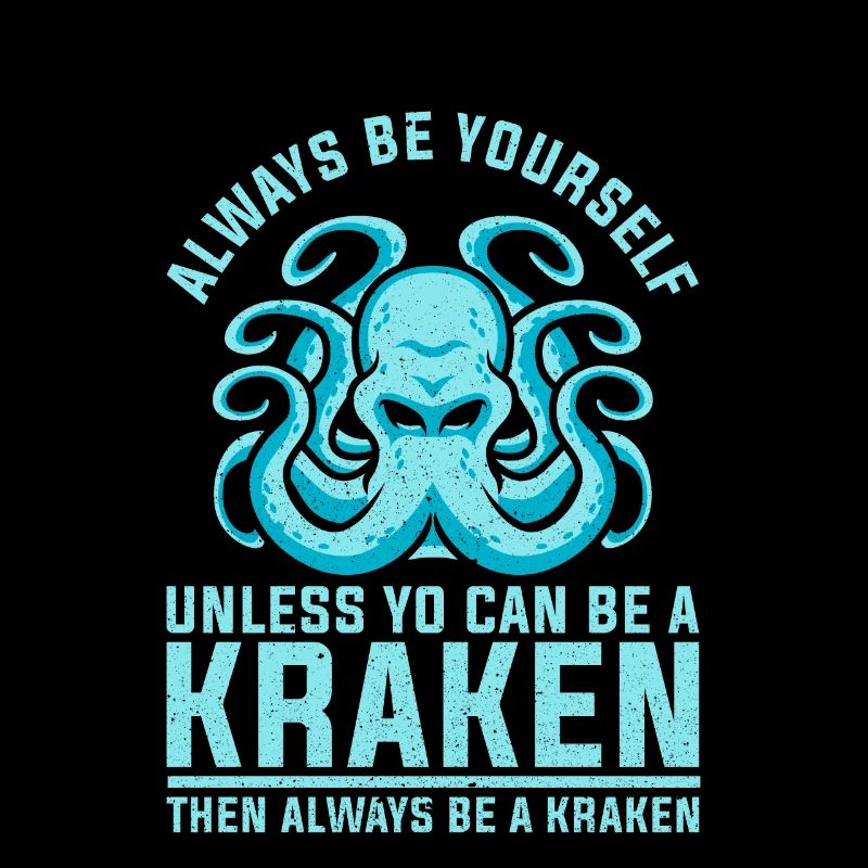 OCTOPUS KRAKEN Octopus rétro calamar cadeau
