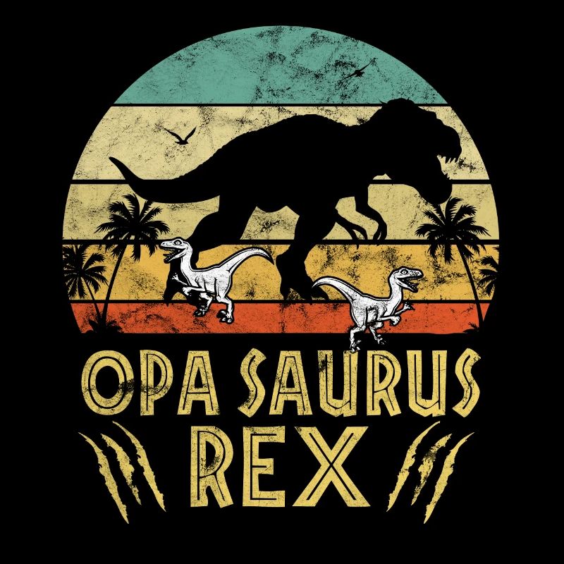 Opa Opasaurus Vatertag Vintage Retro Dinosaurier
