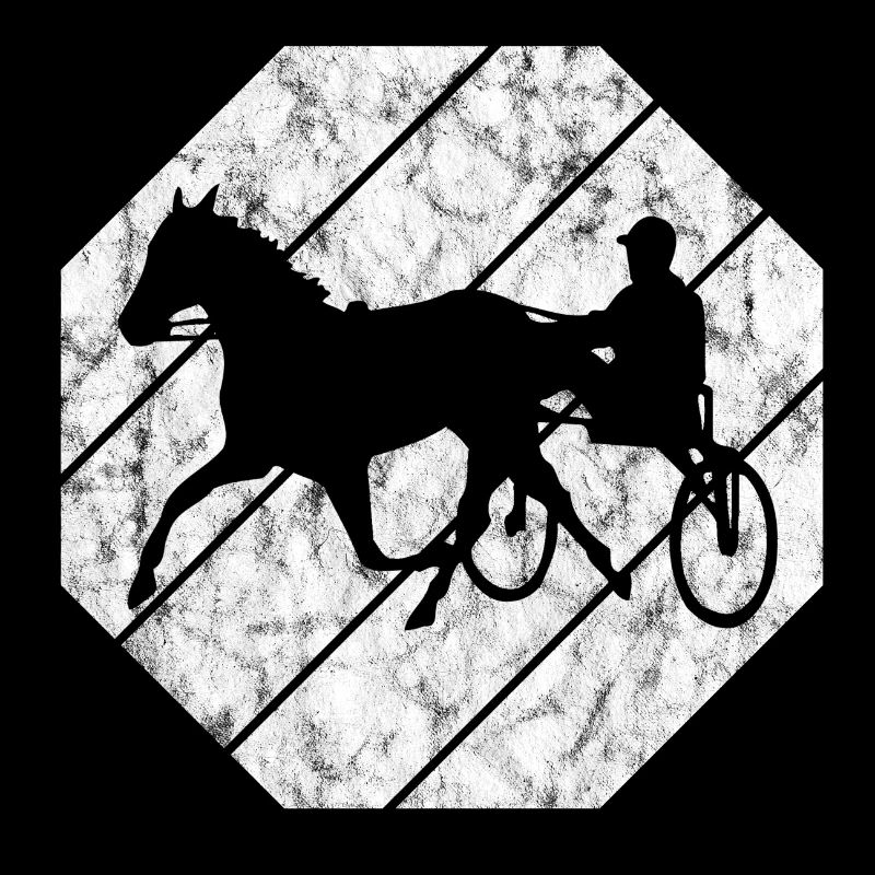 Traber Trabrennen in retro oder vintage Style