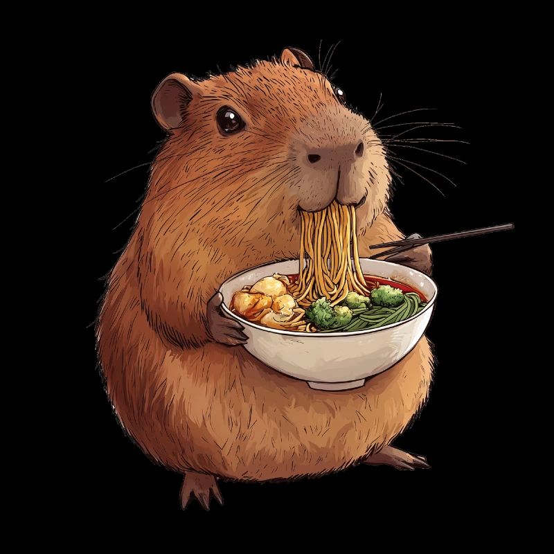 Capybara Eats Ramen