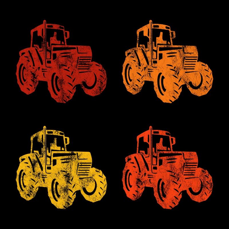 Farm Bauer Tractor Tractor Tractors Retro