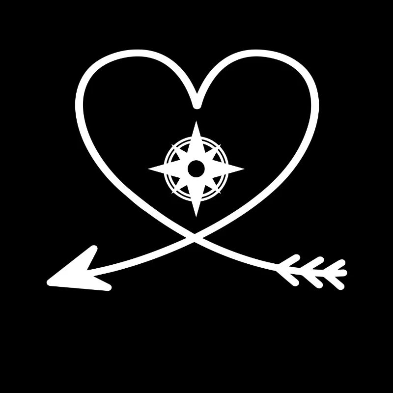 Compass heart arrow
