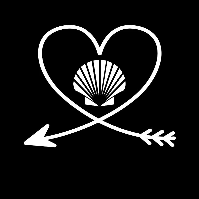 Flèche de coeur coquillage