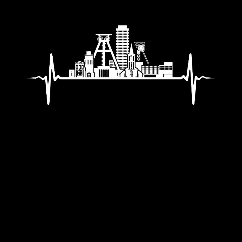 Bochum Herzschlag Geschenk Bochumer Skyline