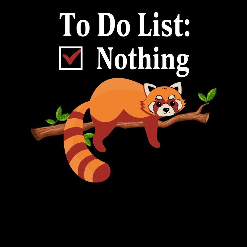 Waschbär To Do List Nichts