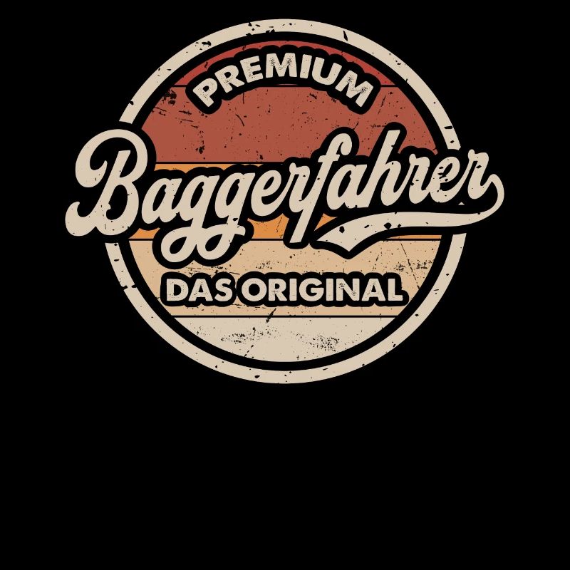 Baggerfahrer Vintage Bagger Baggerführer