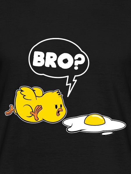 Funny chick and eggs