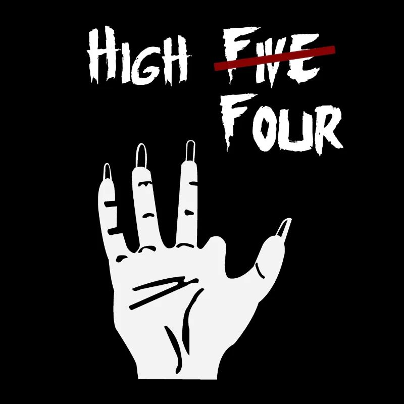 High Five Four - Zombie Hand Halloween Geschenk