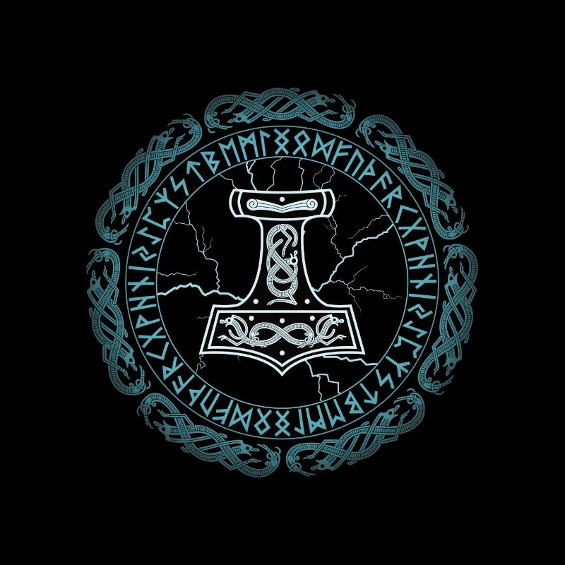 Mjölnir Hammer Thor runes