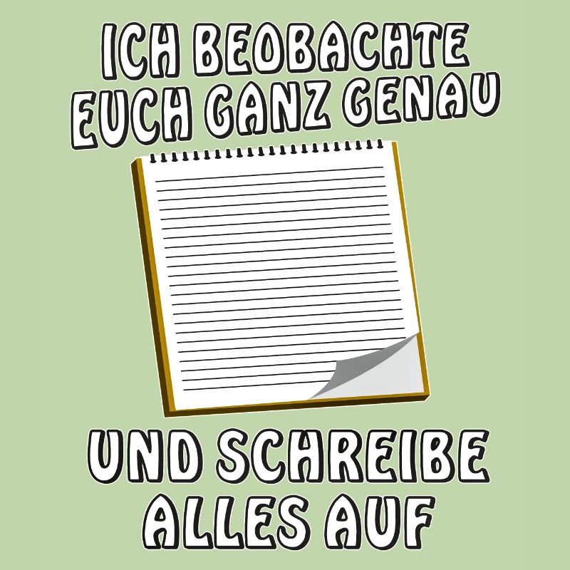 NOTIZBLOCK ICH BEOBACHTE EUCH GANZ GENAU