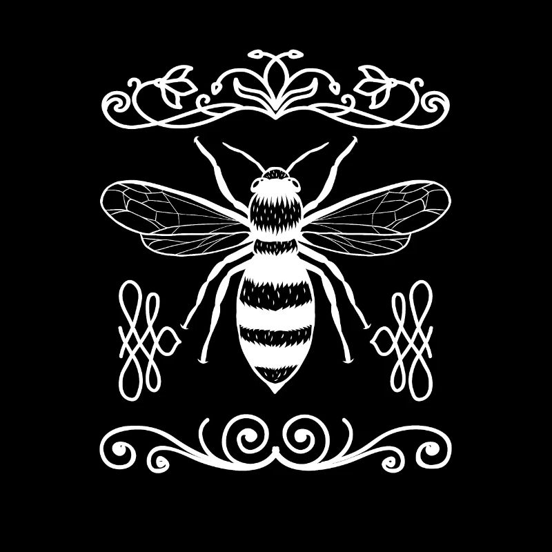 Creative motif bee for beekeepers