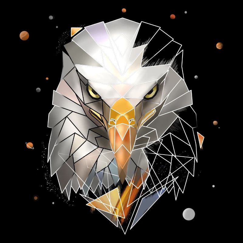 | du pygargue à tête blanche | d’art Low Poly Polygone cool