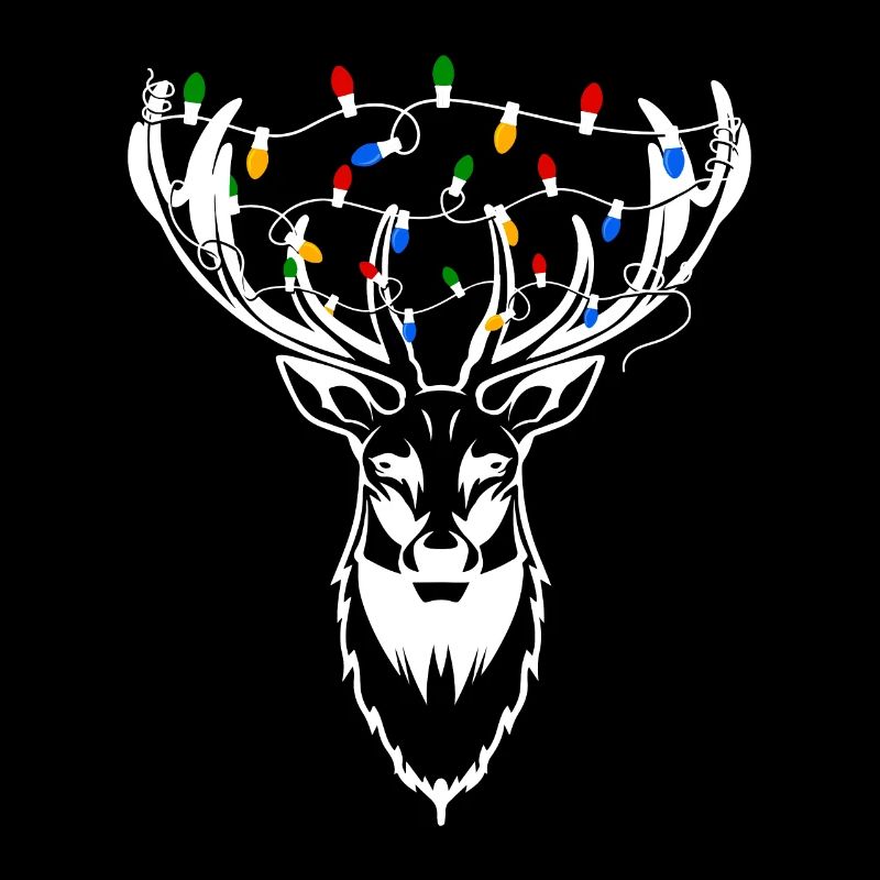 Deer Reindeer String Lights Christmas Design