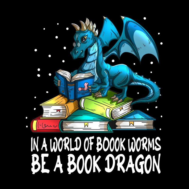 Buch Book Worm Book Dragon lesen Leseoutfit Drache