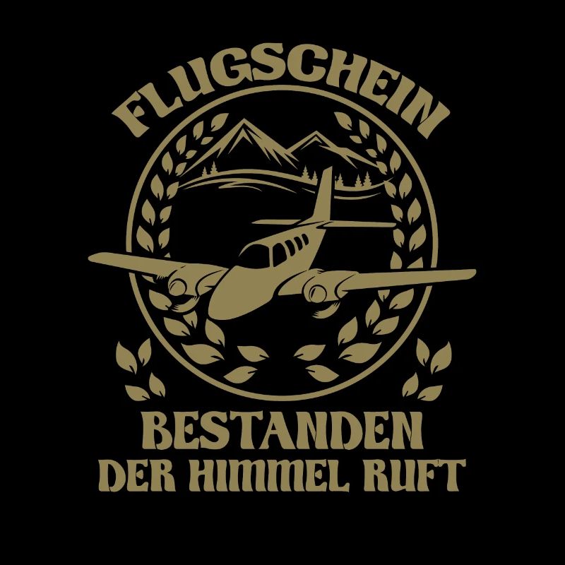 Flugschein bestanden der Himmel ruft