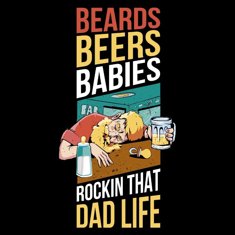 Beards Beers Babies Dad Life Beard Gift