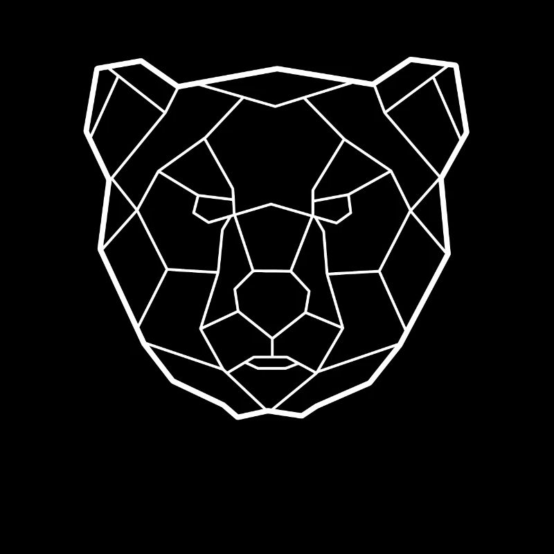 Geometry bear Berlin bears head design geometric