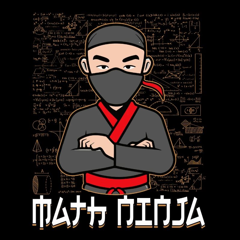Japonais Math Ninja Drôle Math Étudiant Enseignement