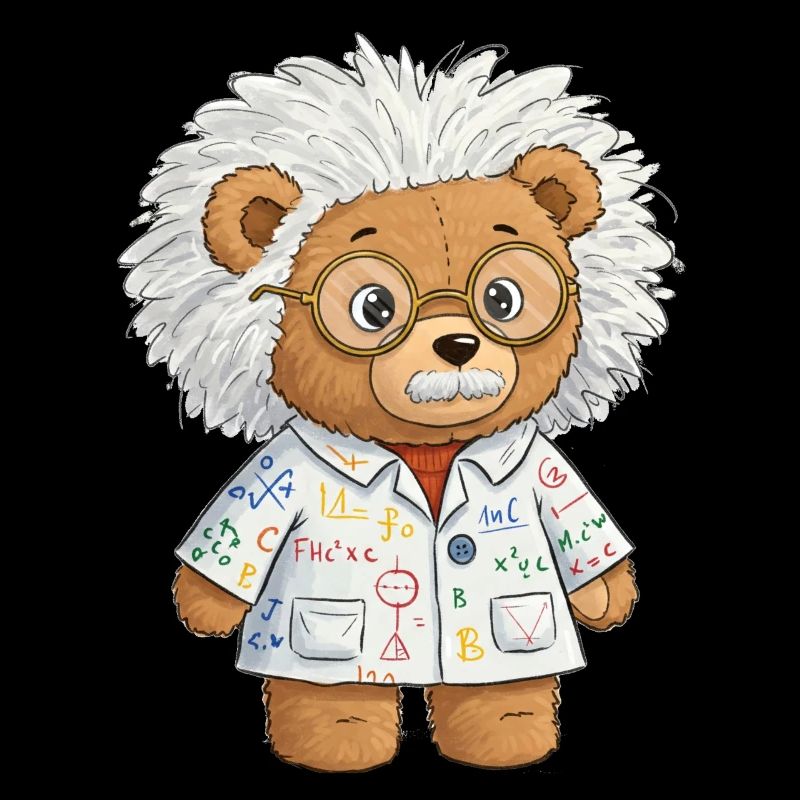 Teddybär Wissenschaftler
