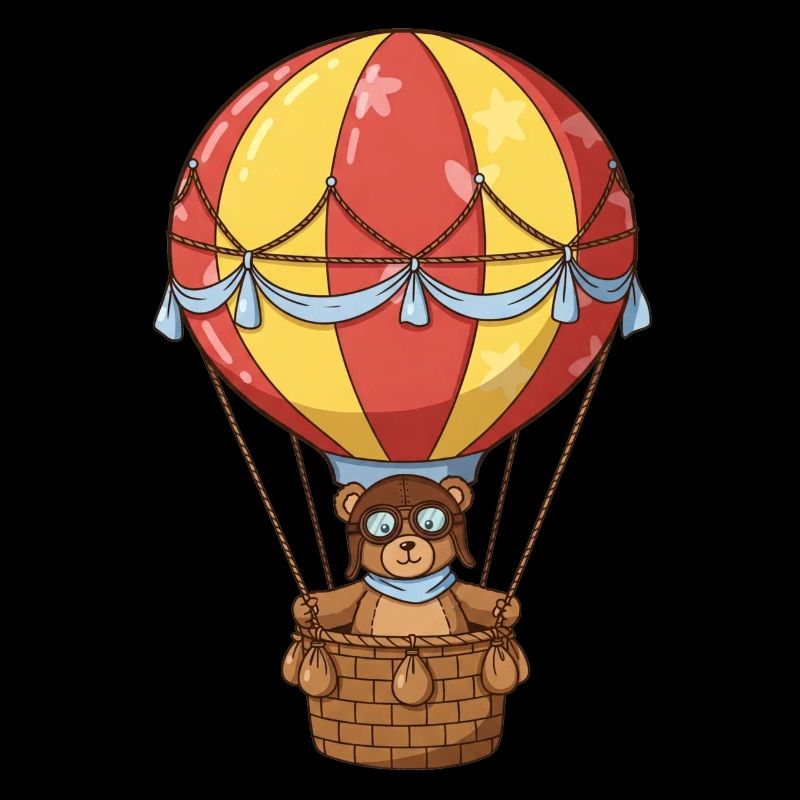 Teddybär Heißluftballonfahrer