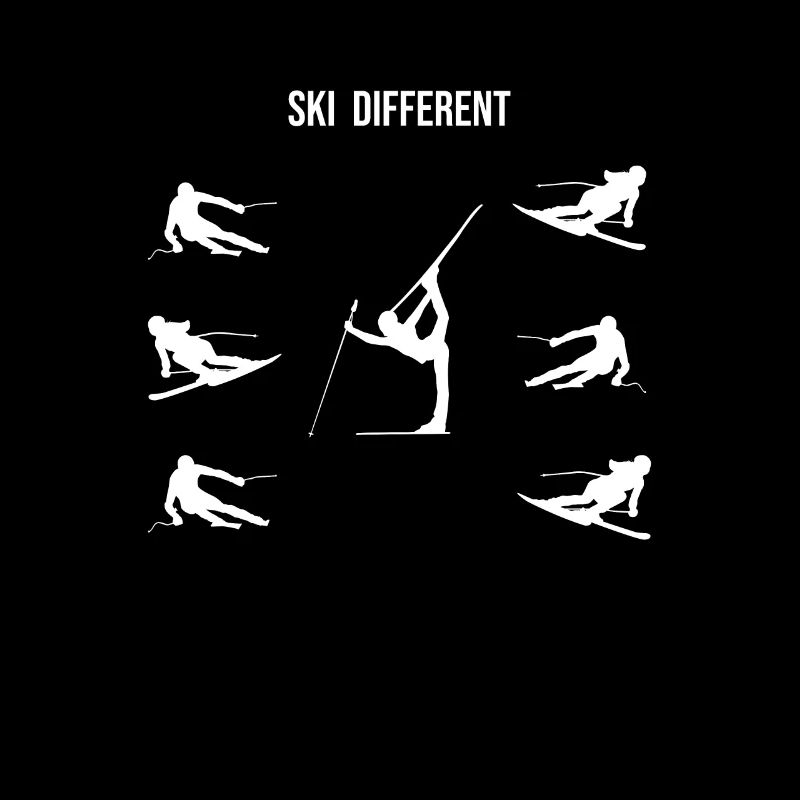 Ski different - funny skier design winter