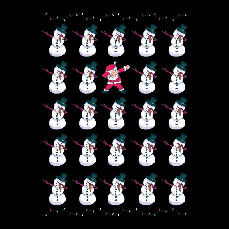 Dabbing Santa Claus and Snowman - Be different