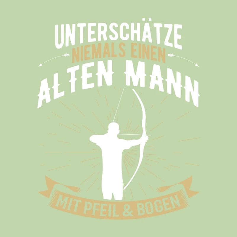 Bogenschütze Alter Mann mit Pfeil & Bogen