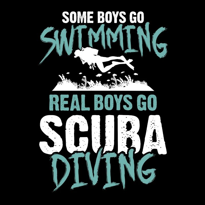 Boys scuba diving
