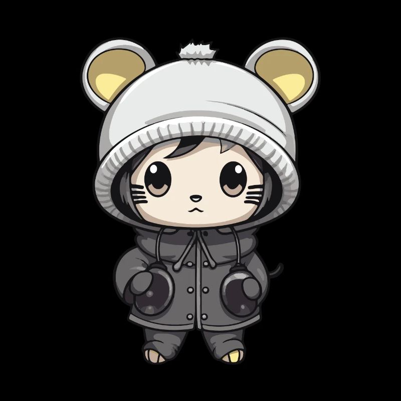 Mouse Winter Animal Cute Comic