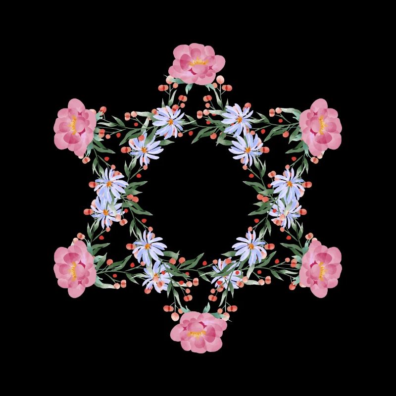 Fleurs de l'étoile de David juive